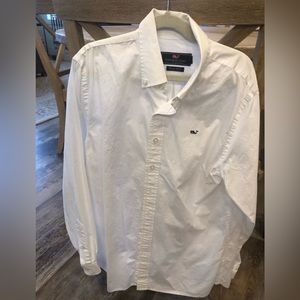 Vineyard Vines Boys Whale long sleeve white dress shirt. Size 16